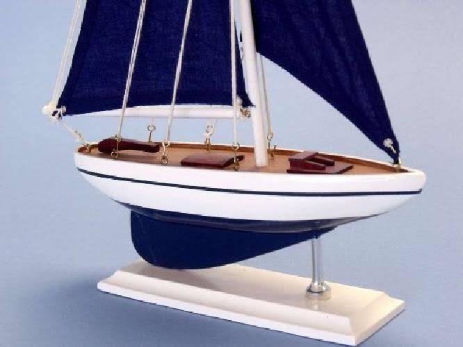 Blue 17 inch Sailboat P7542
