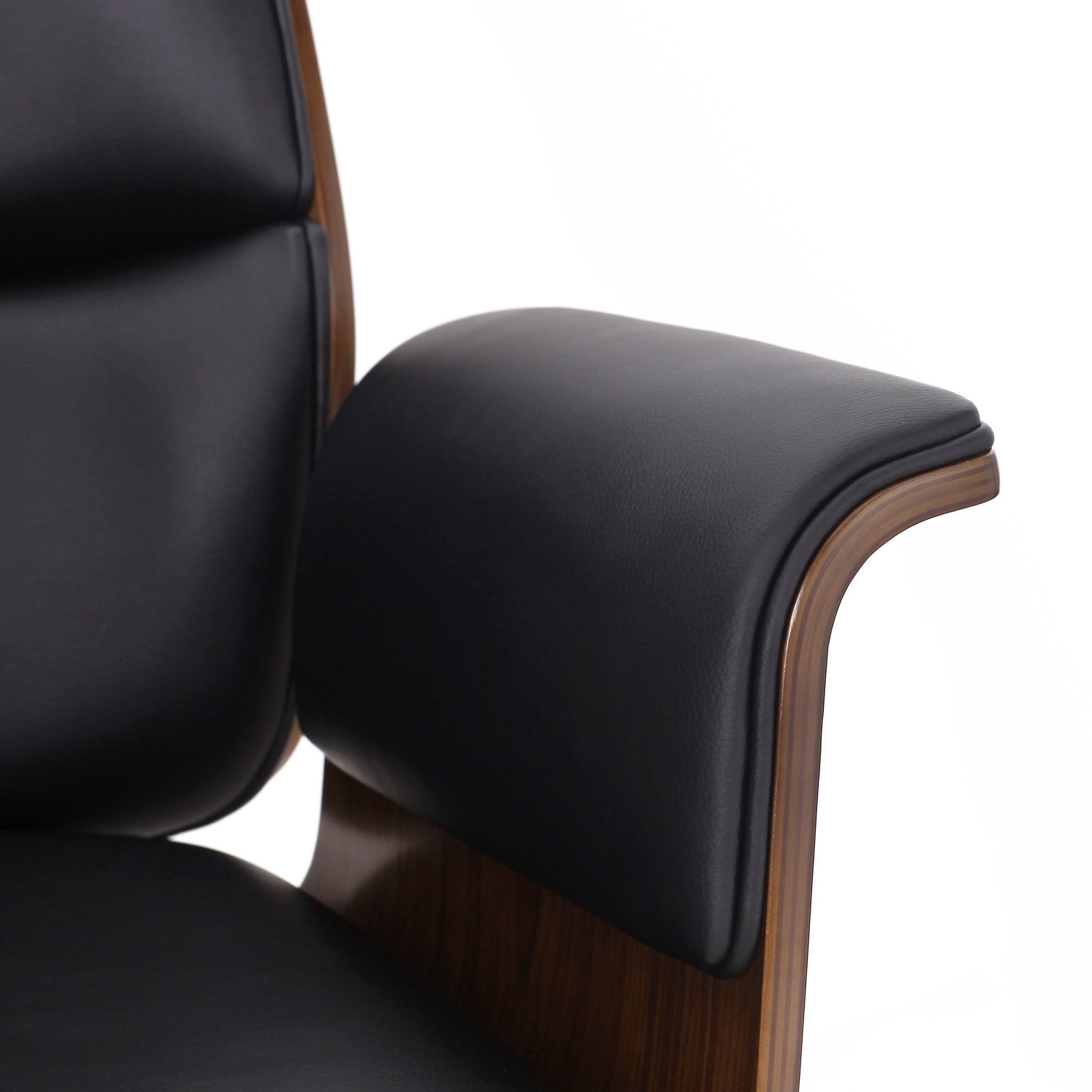Walnut/Black Swivel Office Chair I5481
