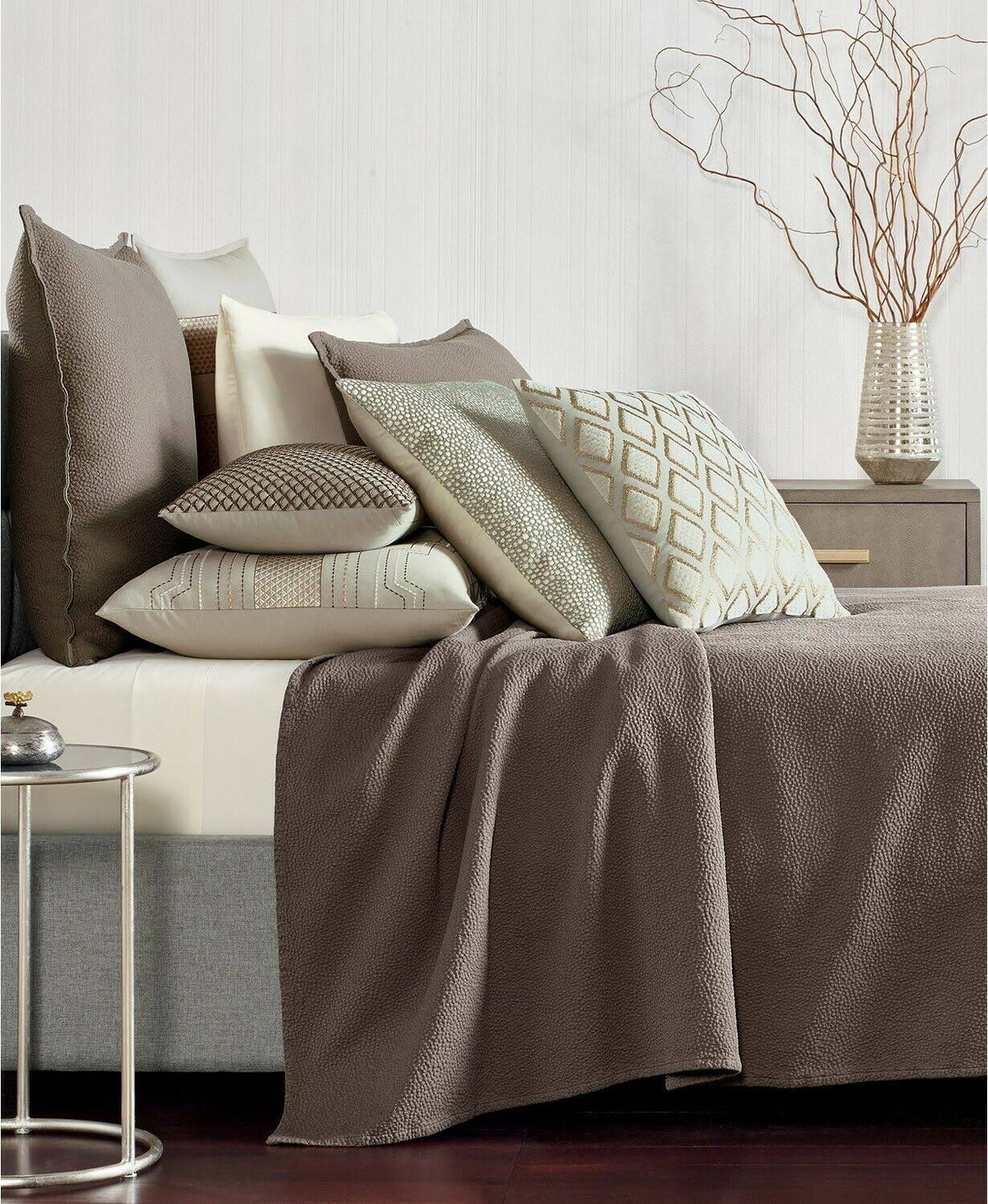 Brown Cotton Full/Queen Coverlet K42660