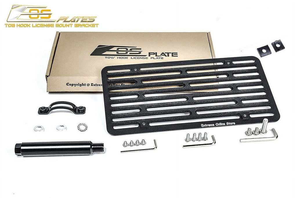 Front Bumper Tow Hook License Plate Relocator Mount Bracket A7656