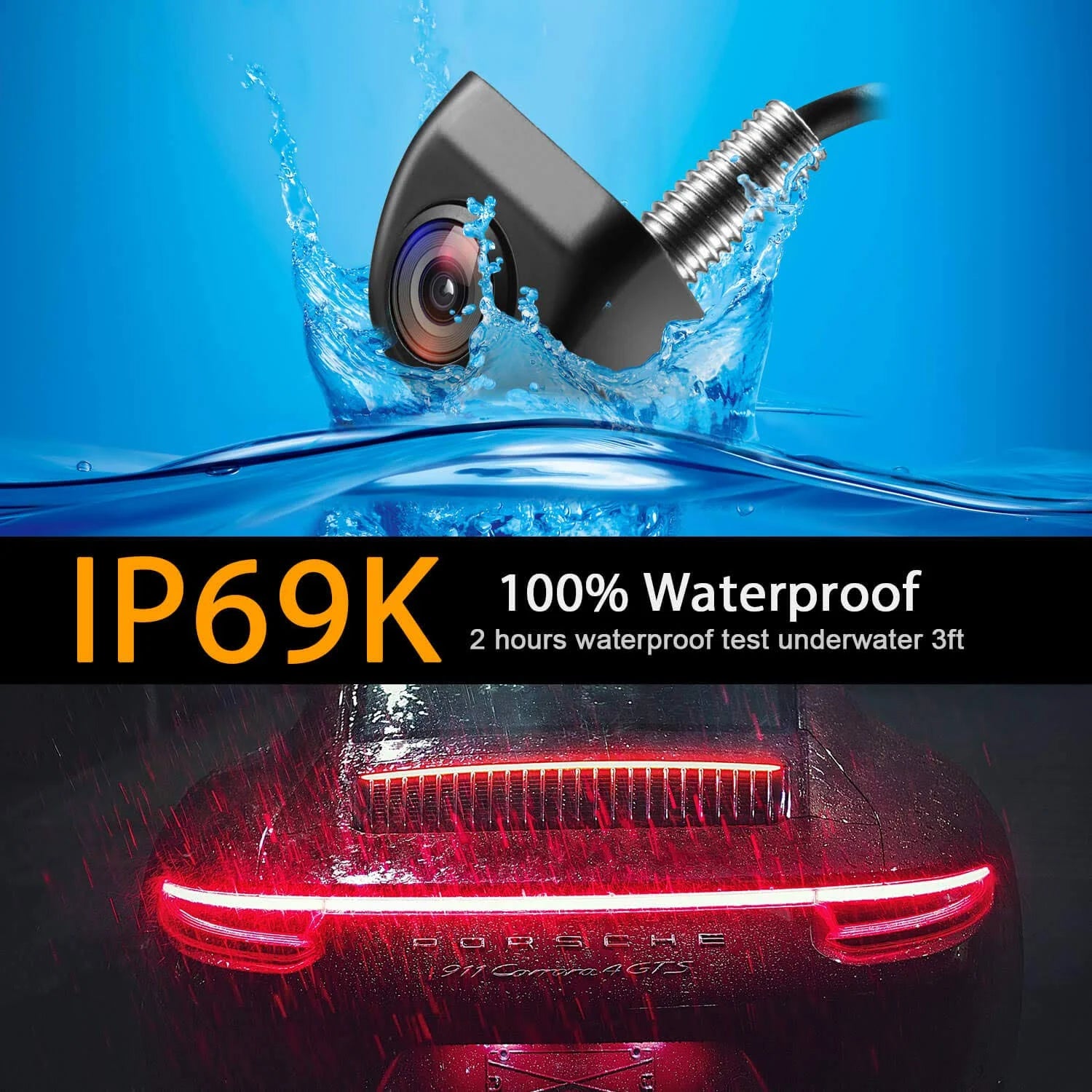 Backup/Front View Camera, IP69K Waterproof O28643