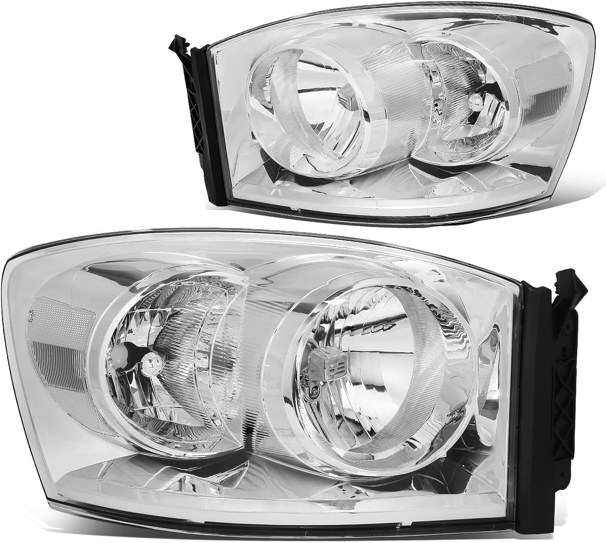 Black/Clear Dual LED DRL Sequential Turn Signal Projector Headlights B269292