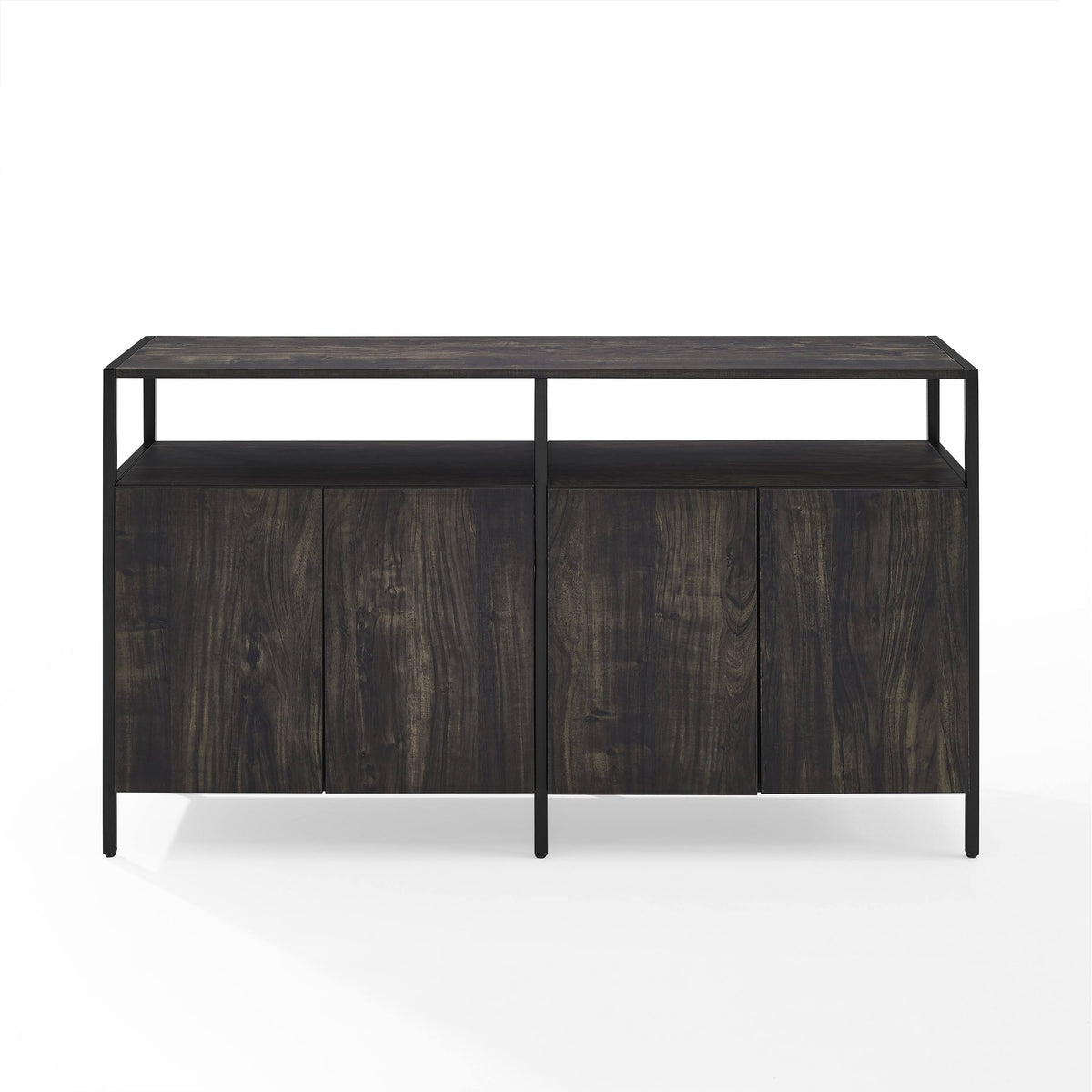 Brown Ash Matte Black Media Stand E261