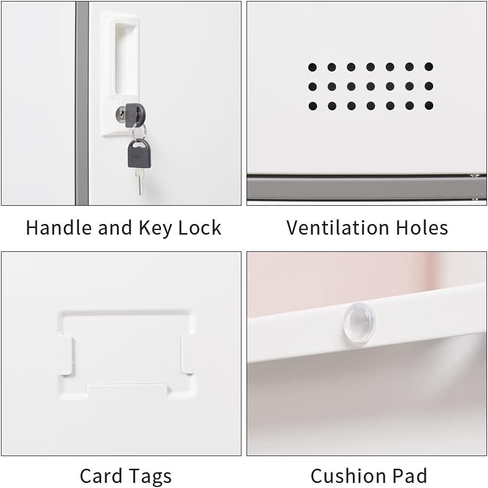 6 Door Steel Storage Locker Cabinet with Lock H967