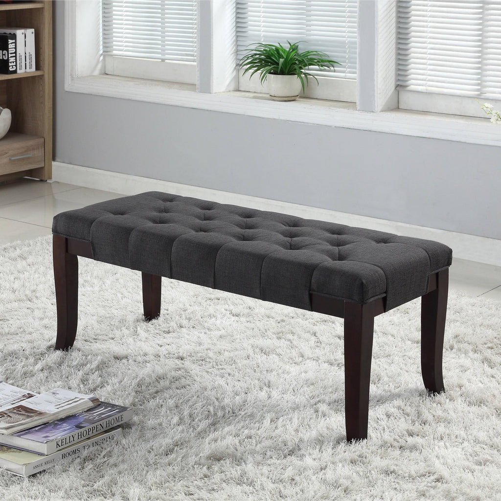 Tufted Ottoman Bench - Brown - Fabric S66253