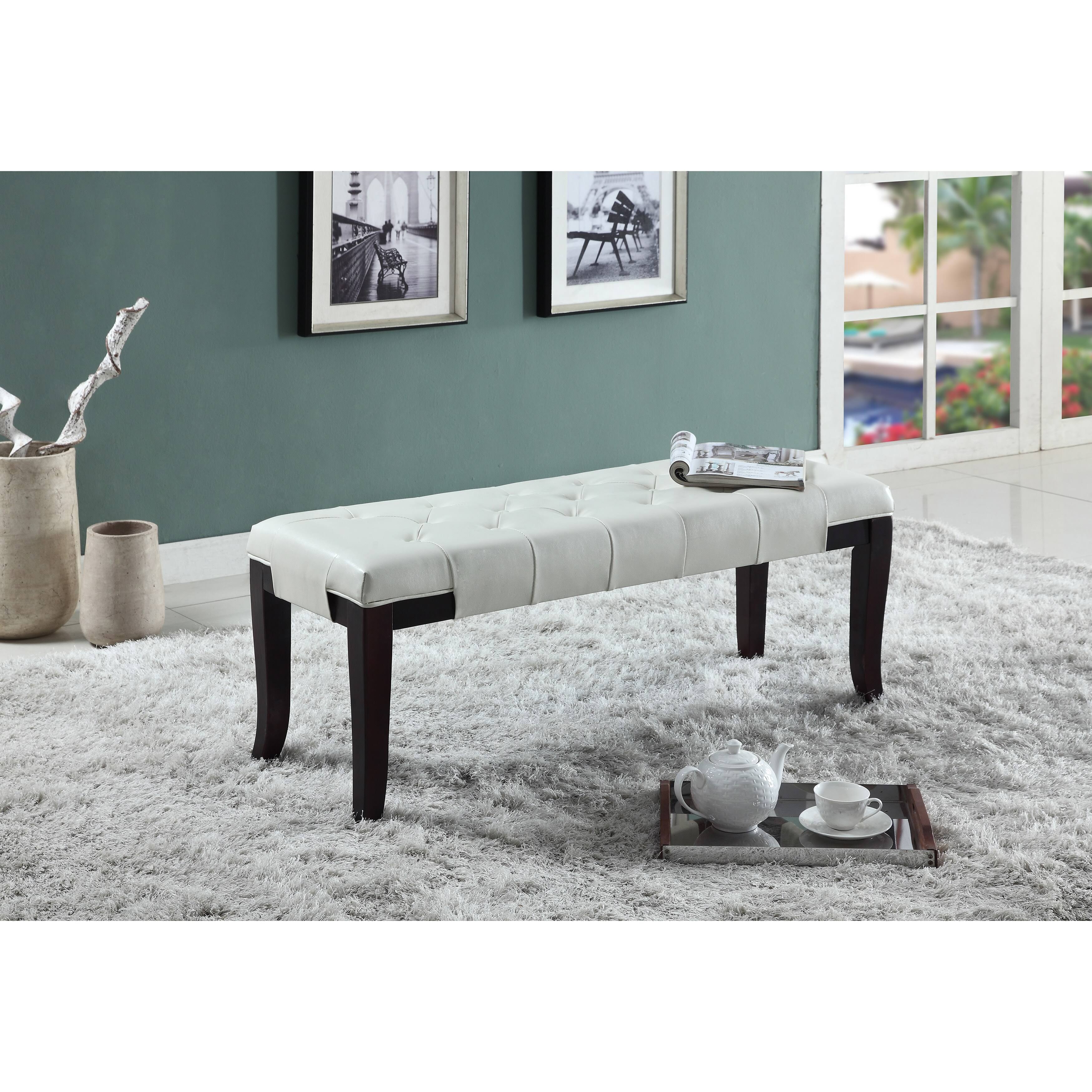 Tufted Ottoman Bench - Brown - Fabric S66253