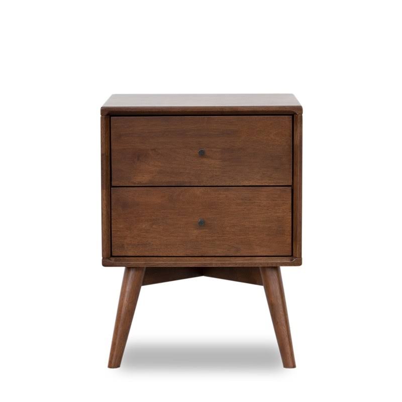 Brown Walnut Wood Night Stand W36945