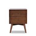 Brown Walnut Wood Night Stand W36945