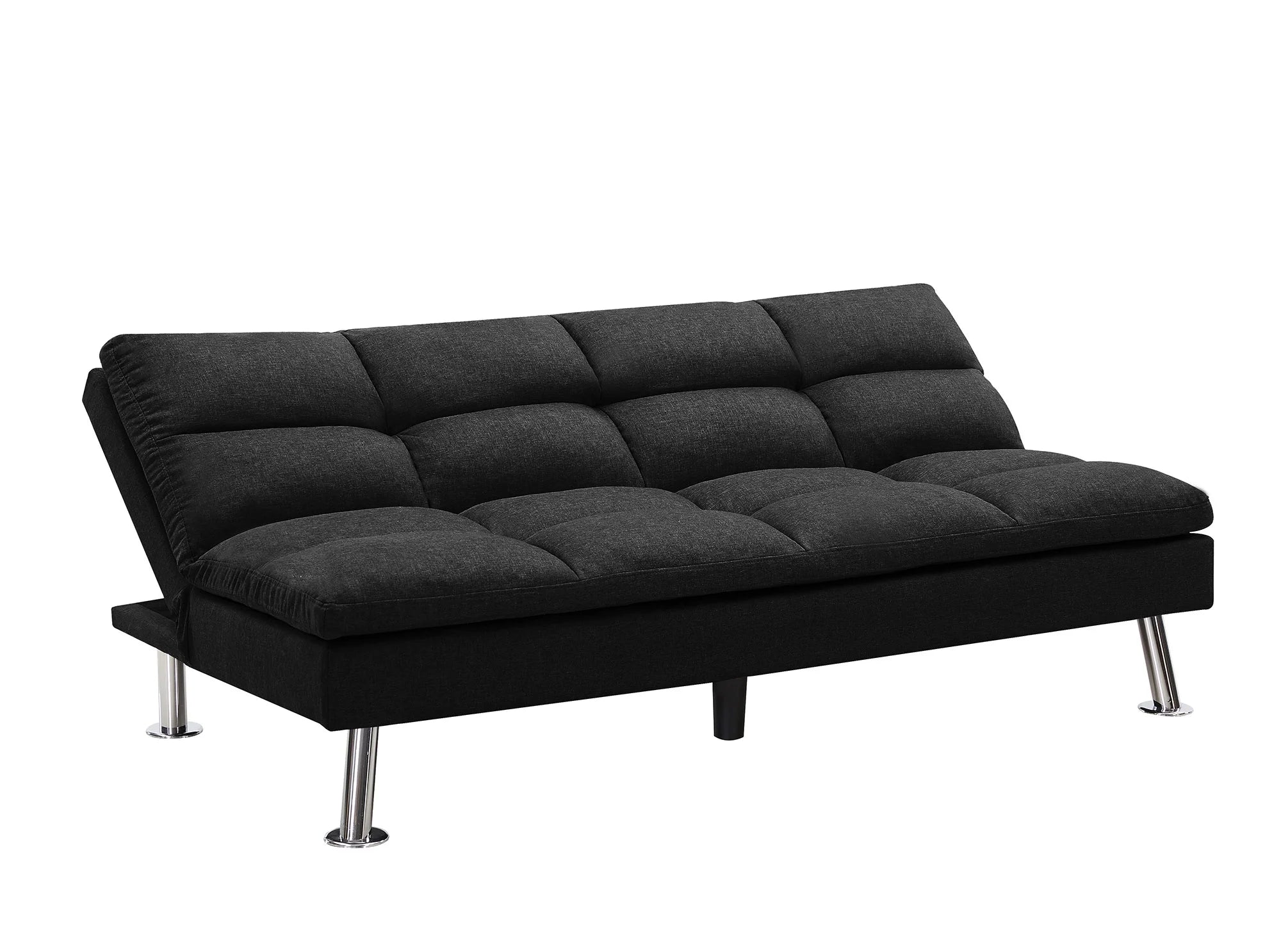 Black Fabric Futon Sofa Bed X816807