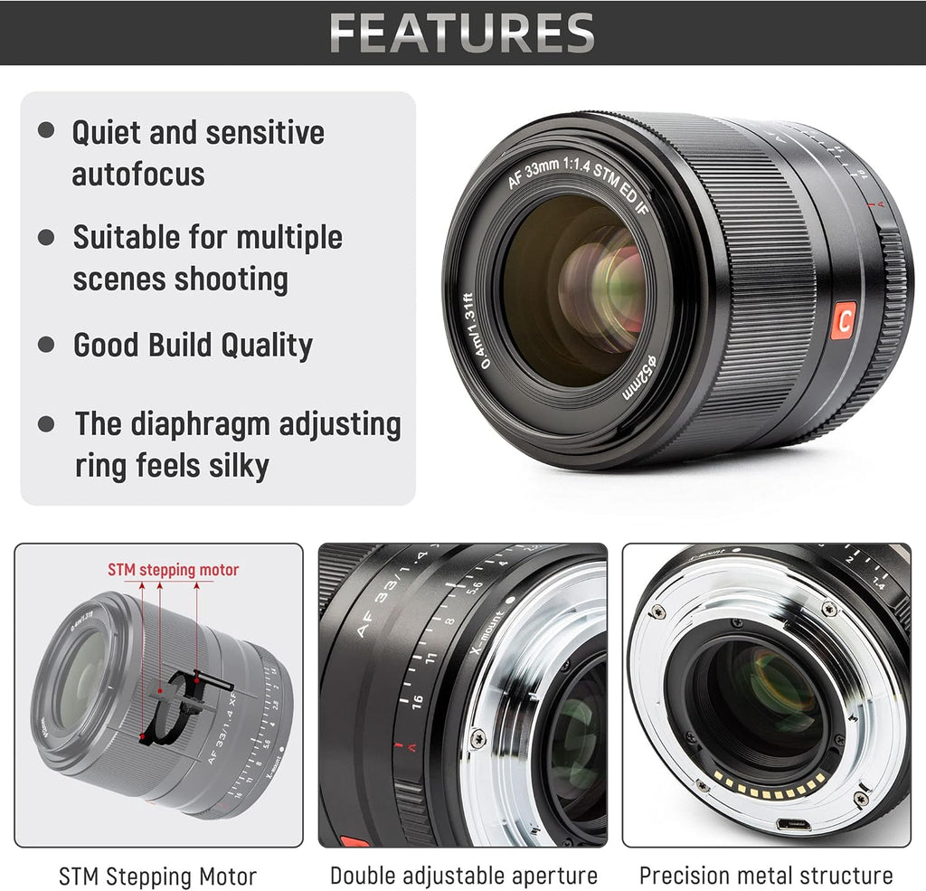 33mm F1.4 AF Auto Focus Lens for Fujifilm X Mount H945929