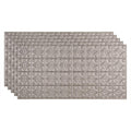 Argent Silver Decorative Vinyl Glue Up Ceiling Tile 5 Pack B624732
