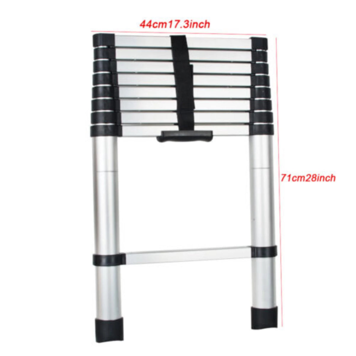 8.5FT Telescopic Aluminum Ladder with Button Retraction L771