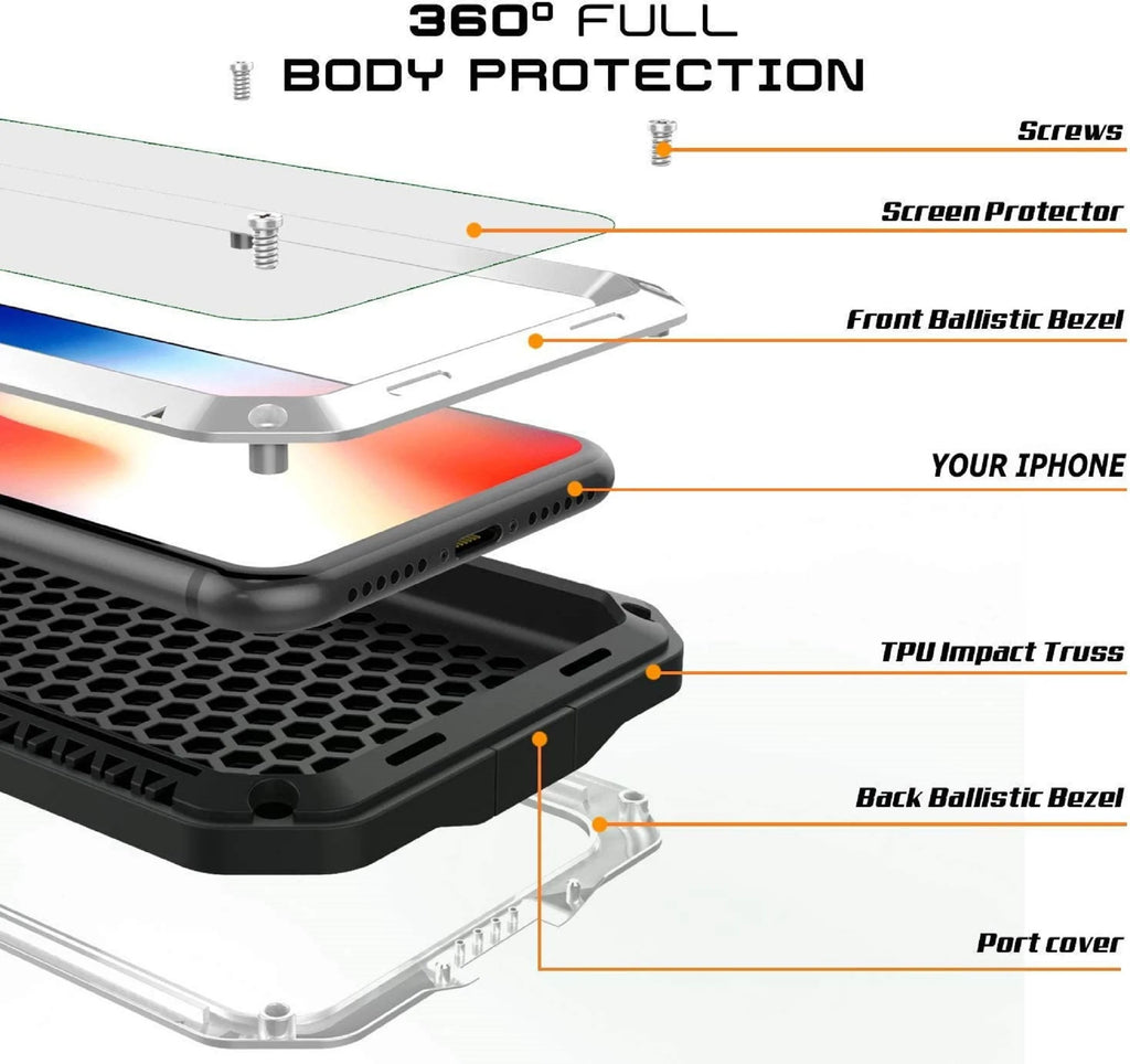Silver Aluminum Heavy Duty iPhone 6s Case F604