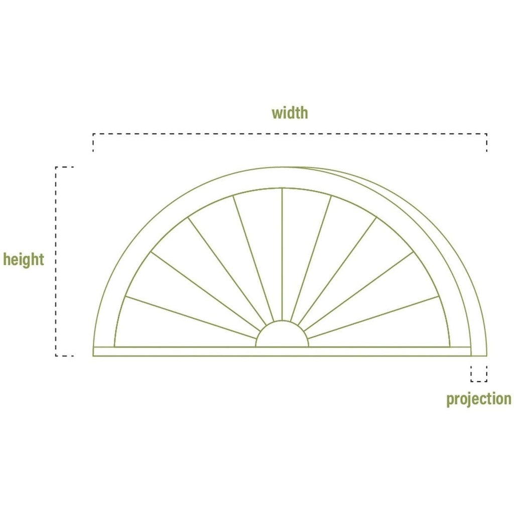 Peaked Cap 3 Spoke PVC Pediment U7112
