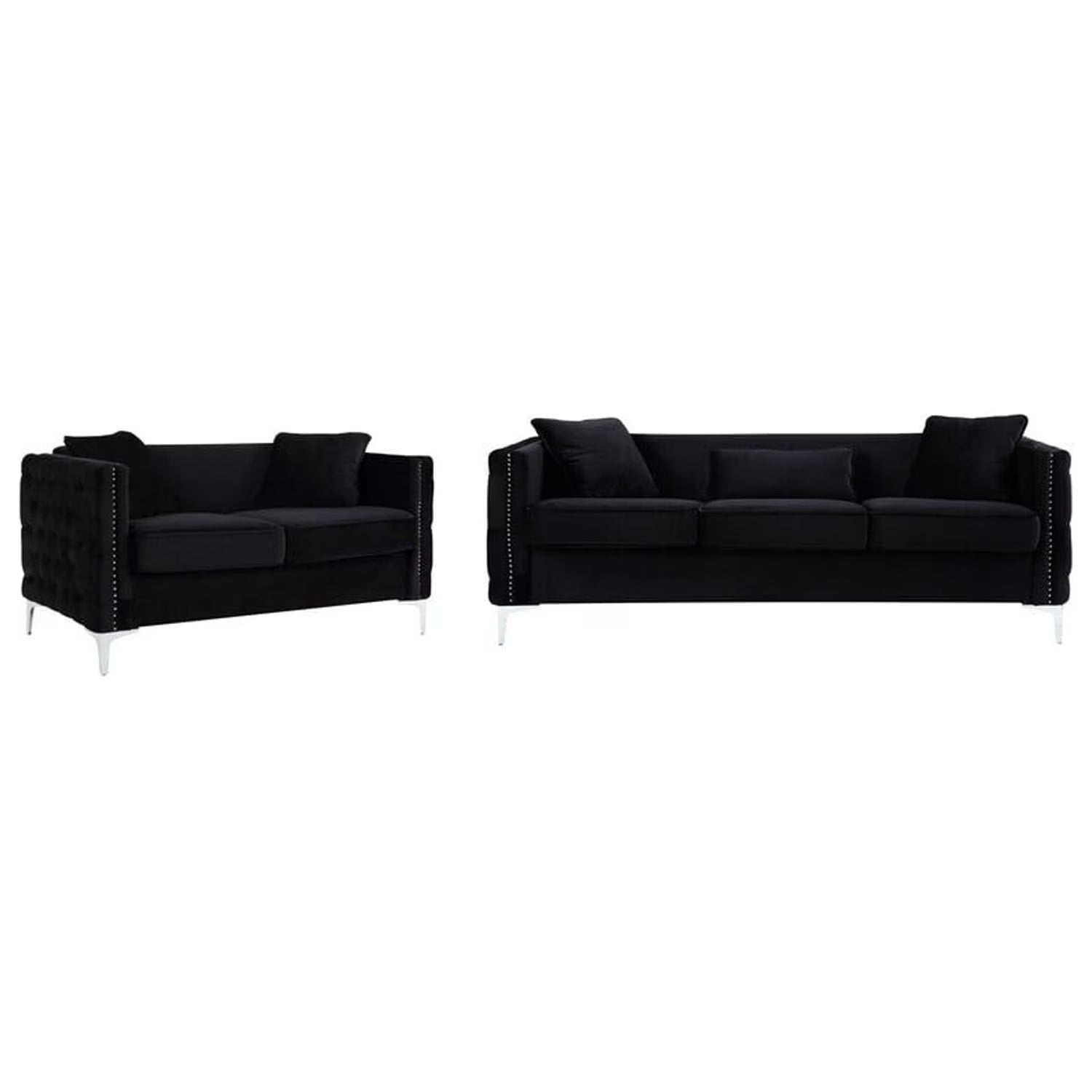 Velvet Sofa Loveseat Chair Set C243