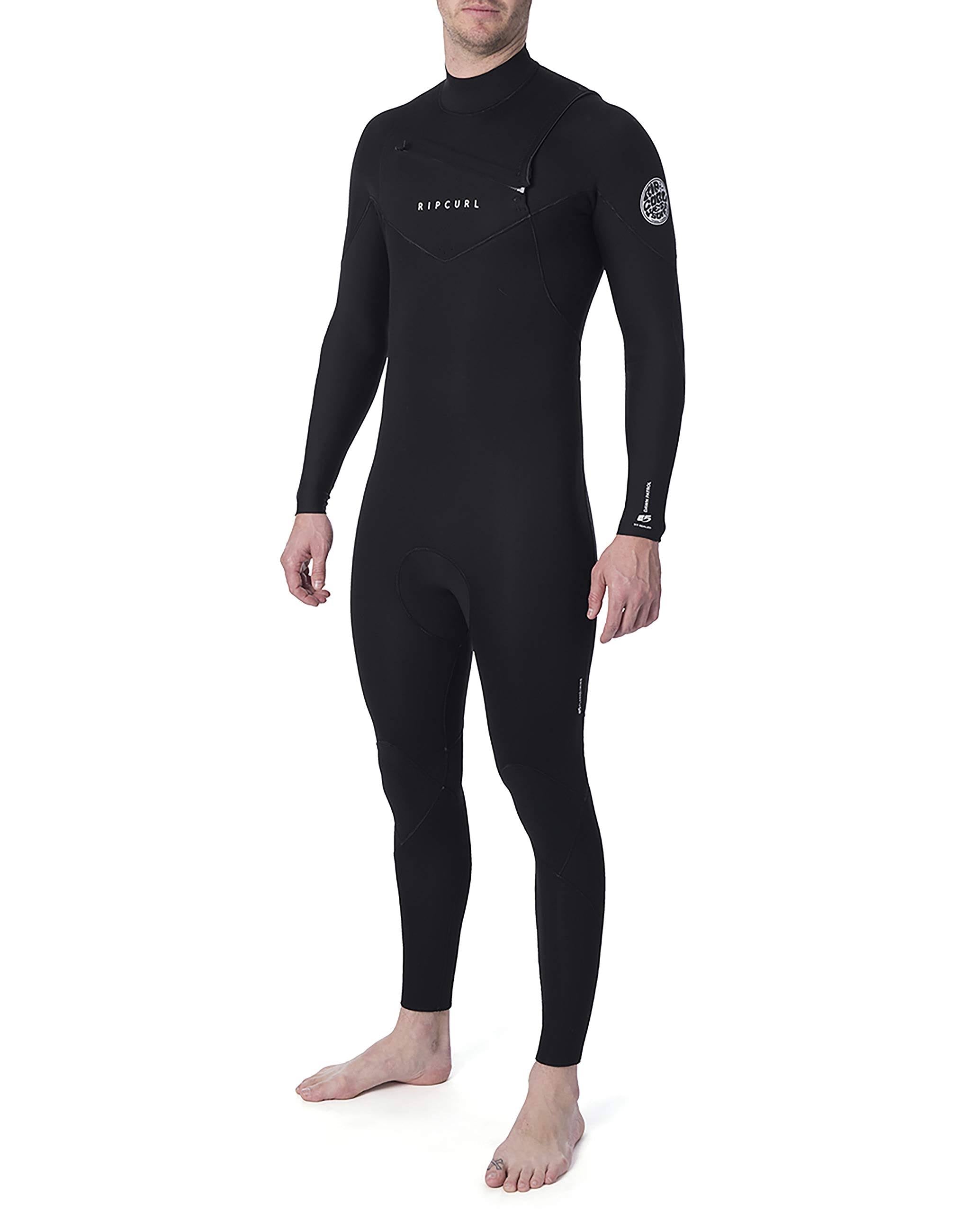 Black 4/3mm Chest Zip Wetsuit D138