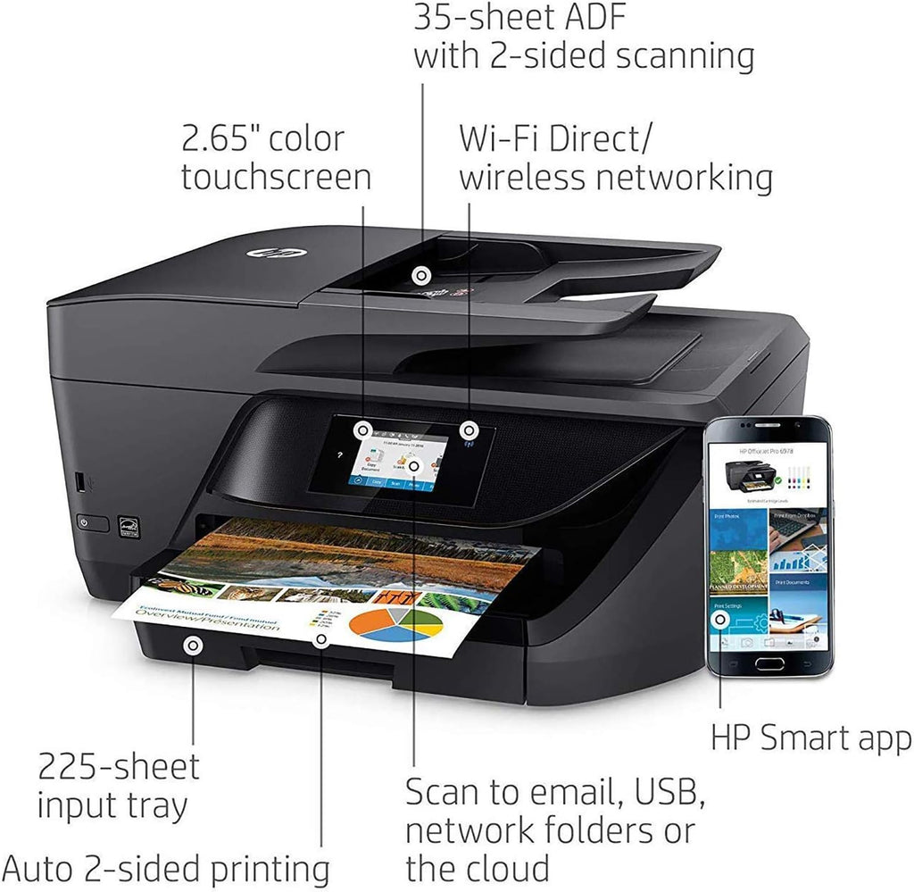 HP OfficeJet Pro Color Inkjet All-in-One Wireless Printer V740114