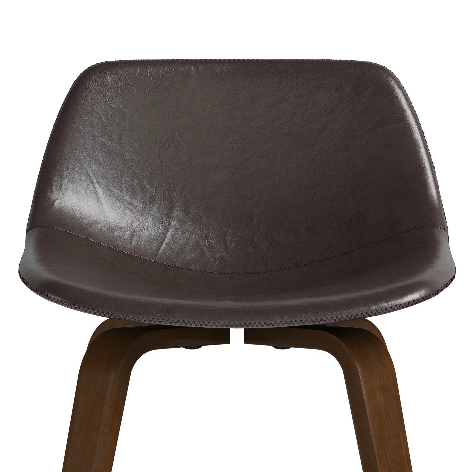 Dark Brown Faux Leather Stool F63725