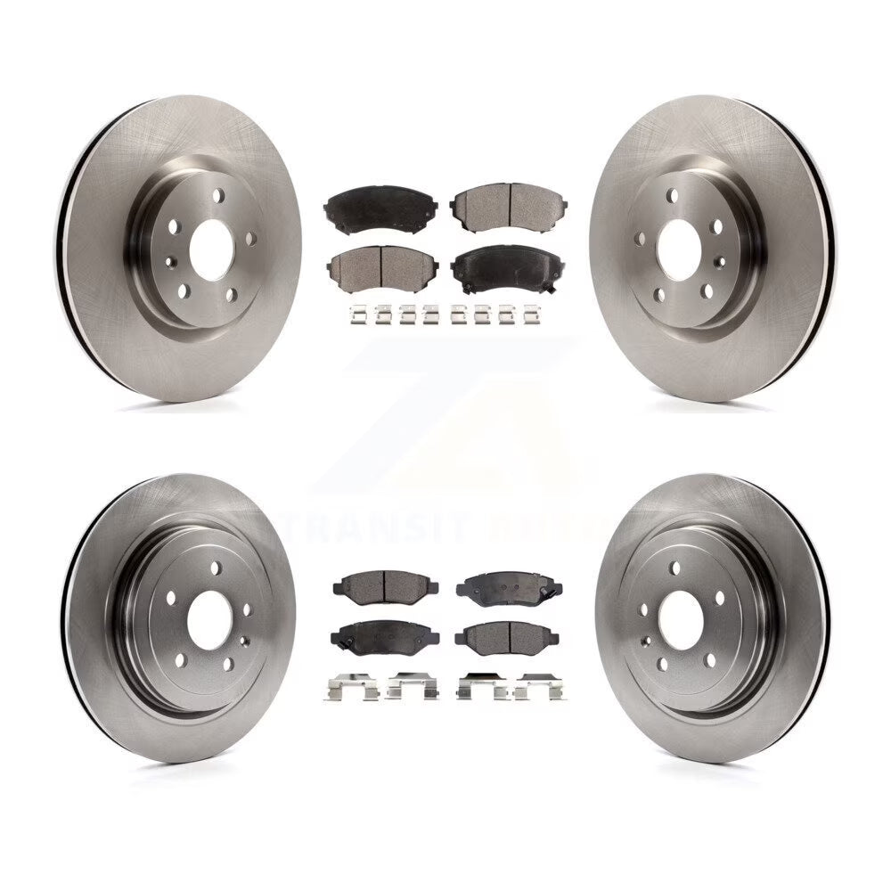 Front Rear Disc Brake Rotors and Ceramic Pads Kit for Car Cadillac CTS S807