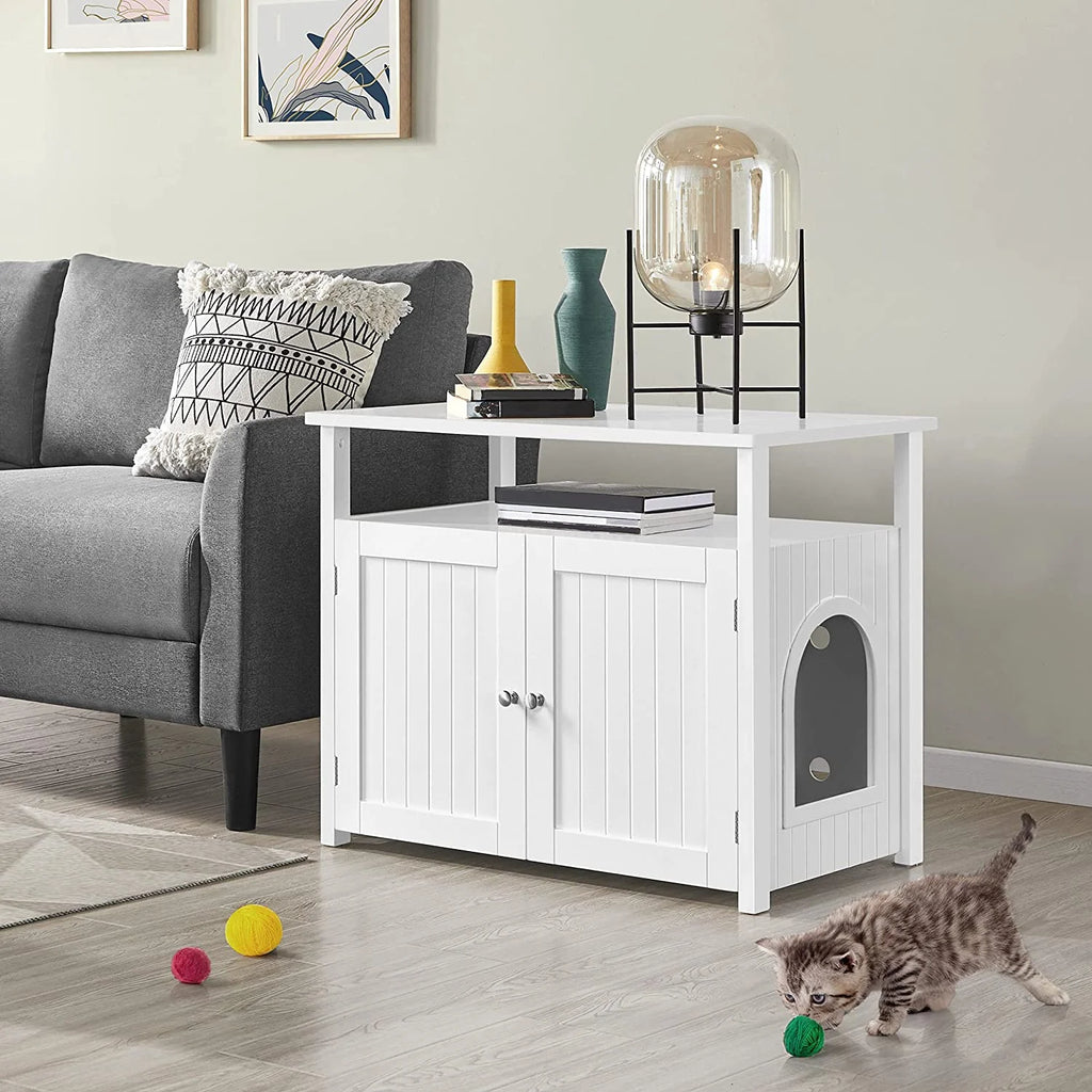 Cat Litter Box Enclosure with Storage Shelf T608531