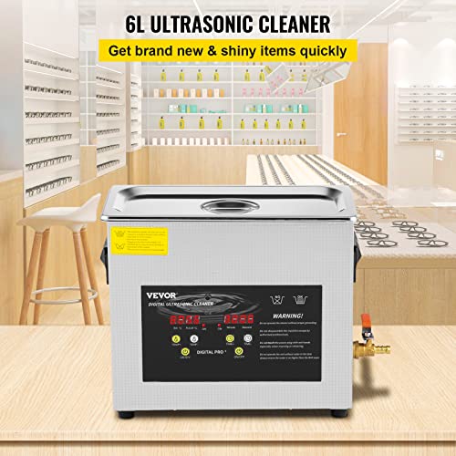 6L Ultrasonic Cleaner with Heater Timer E9717