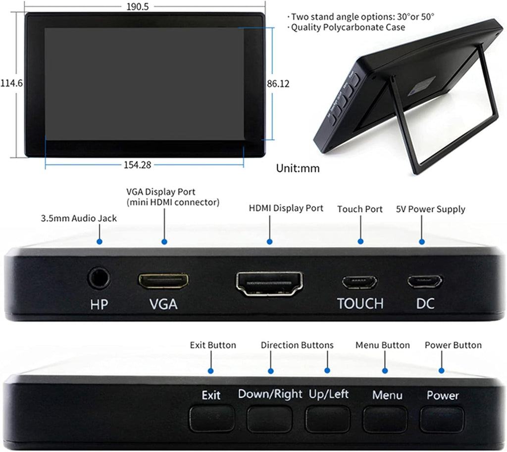 7-inch Capacitive Touch Screen LCD Touchscreen Monitor Q56585