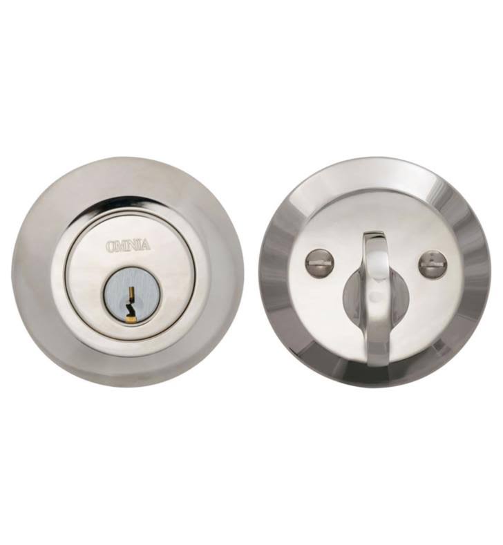 Single Cylinder Auxiliary Deadbolt Satin Nickel C873
