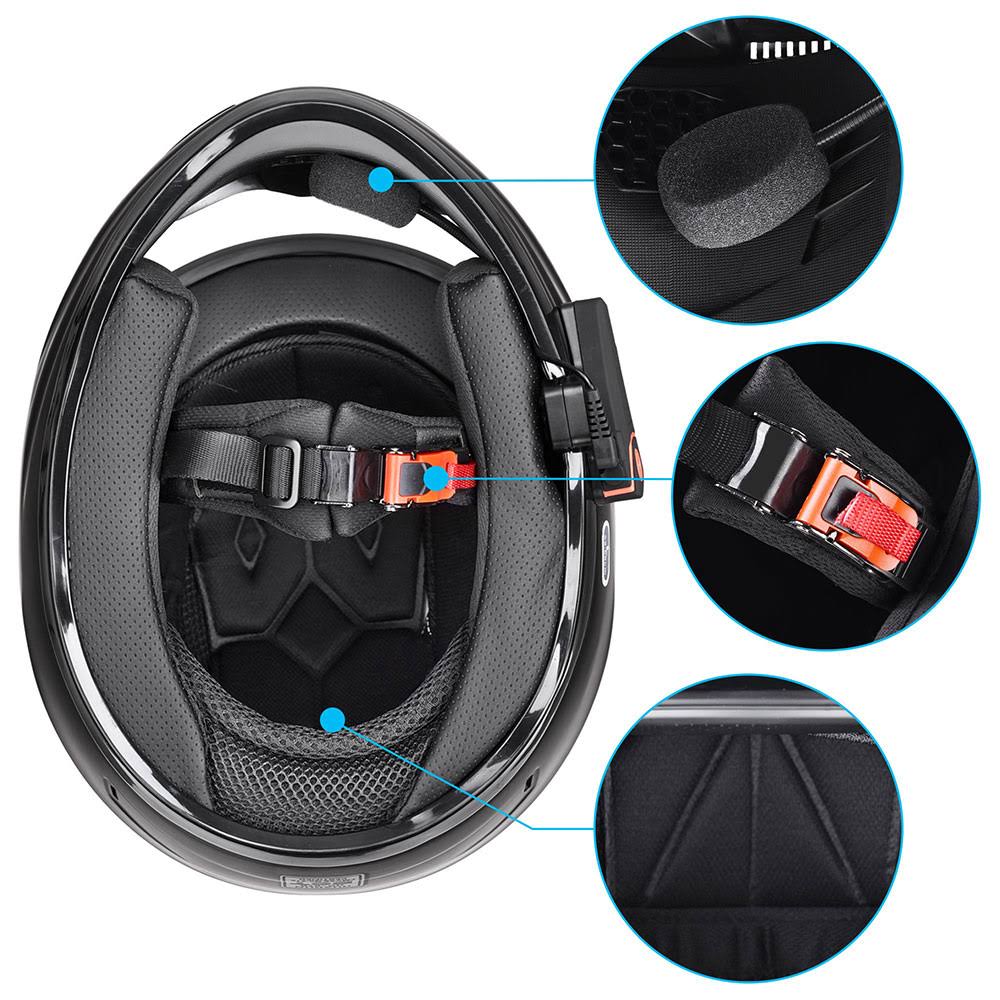 Bluetooth Motorbike Helmet Full Face with Headset Intercom MP3 FM K2912