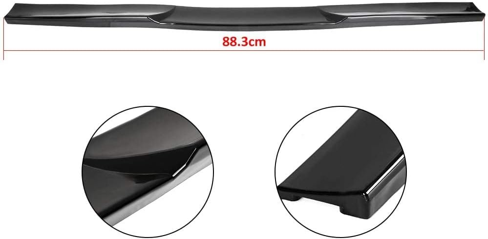 1-Piece Rear Window Roof Spoiler Wing Hydro Dipped Plastic Glossy Carbon Look Pack of 2 I273