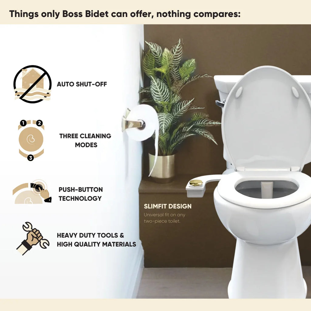 Jerusalem Gold Non Electric Dual Nozzle Bidet Attachment V812634