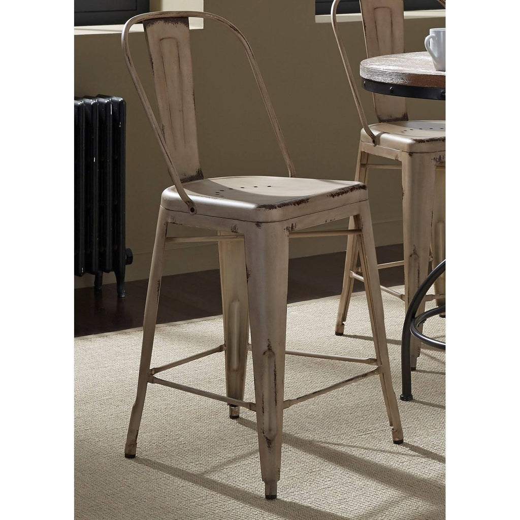 Vintage Cream Bow Back Counter Chair H954305