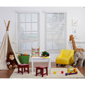 White Cordless Faux Wood Blind R6333