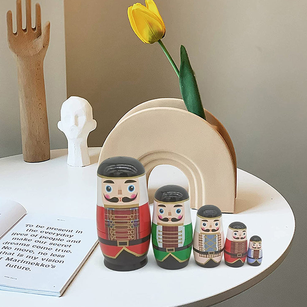 Nutcracker Russian Nesting Toys Wooden Stacking Dolls V606