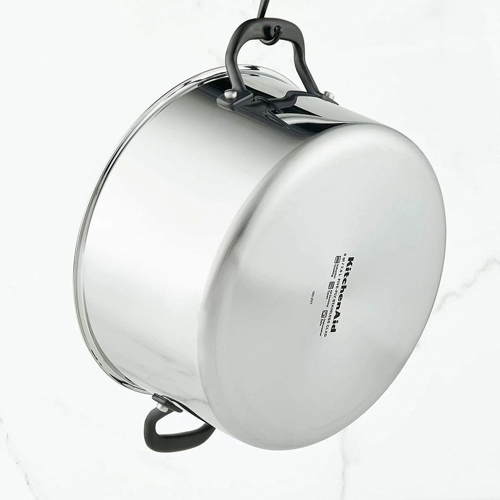 5-Ply Clad Stainless Steel Stock Pot with Lid, 8 Quart D2409