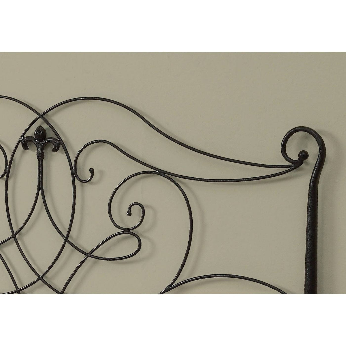 Full Size Bed Satin Black Headboard / Footboard E7378