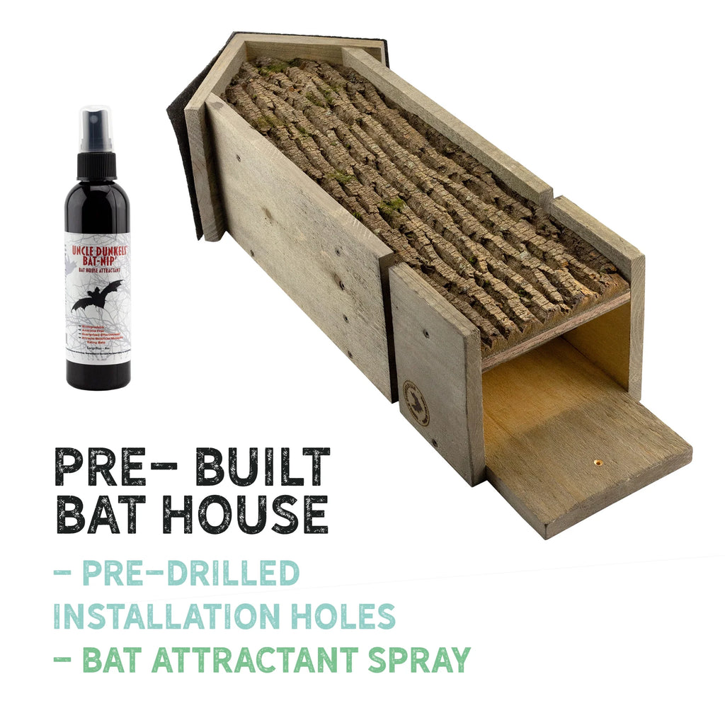 Rustic Handmade Bat House with Bat Attractant W104