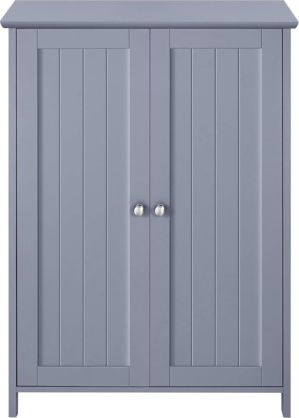 Bathroom Floor Storage Cabinet with Double Door & Adjustable Shelf, 23.6in L x 11.8in W x 31.7in H, White S436