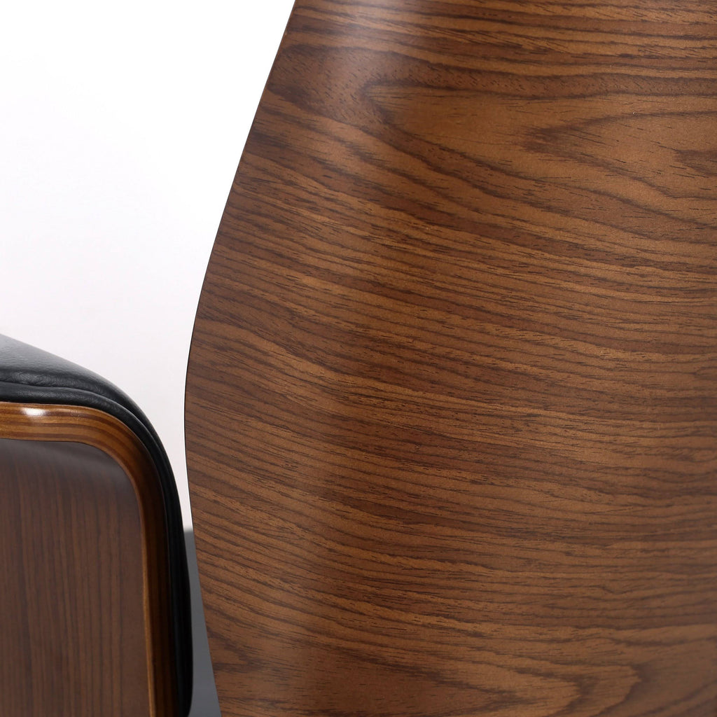 Walnut/Black Swivel Office Chair I5481