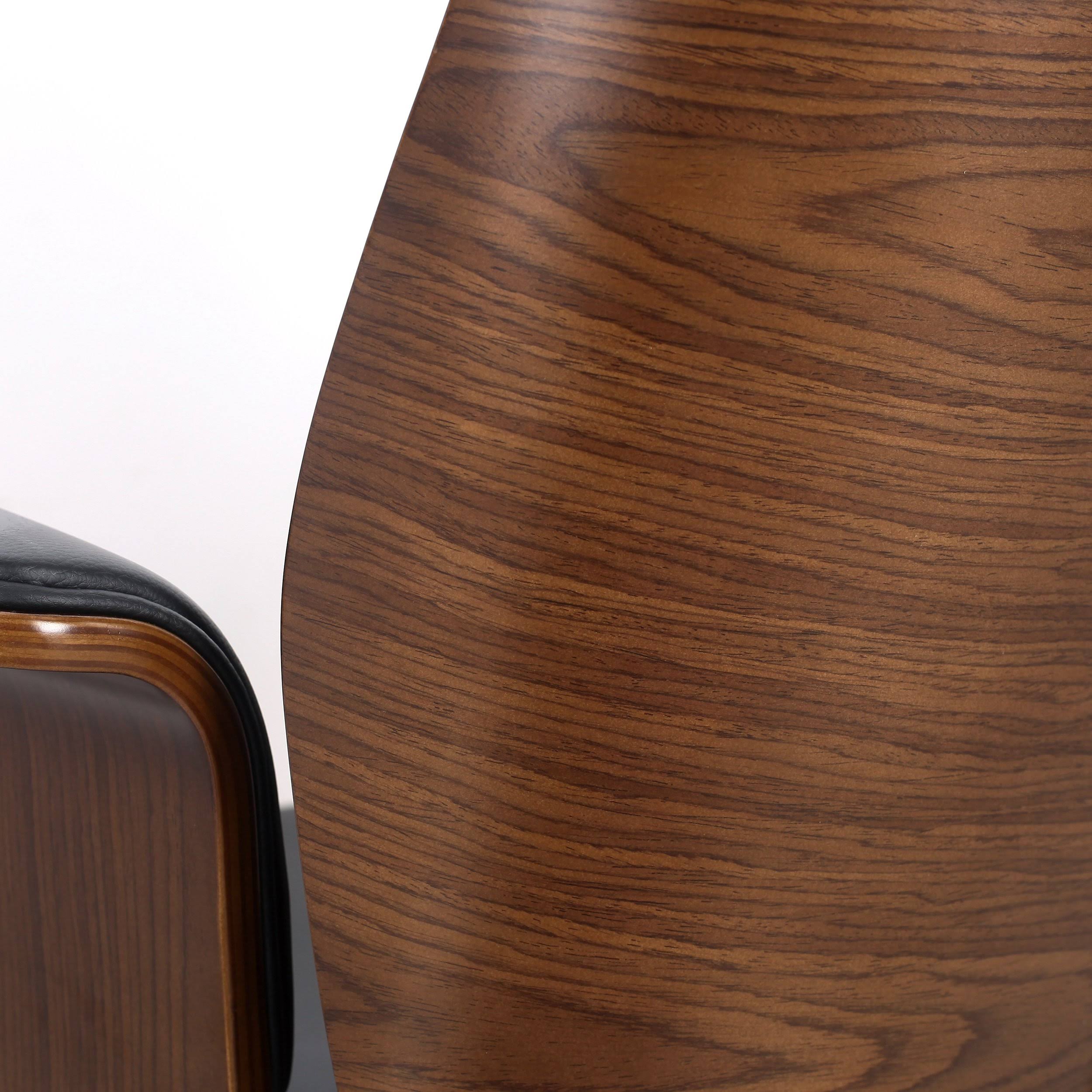 Walnut/Black Swivel Office Chair I5481