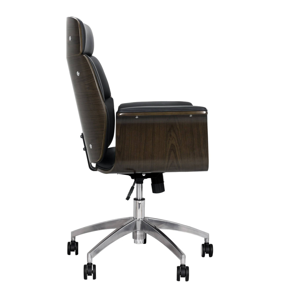 Walnut/Black Swivel Office Chair I5481