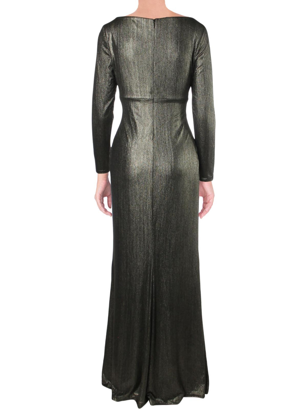 Metallic Cowl Evening Dress P552