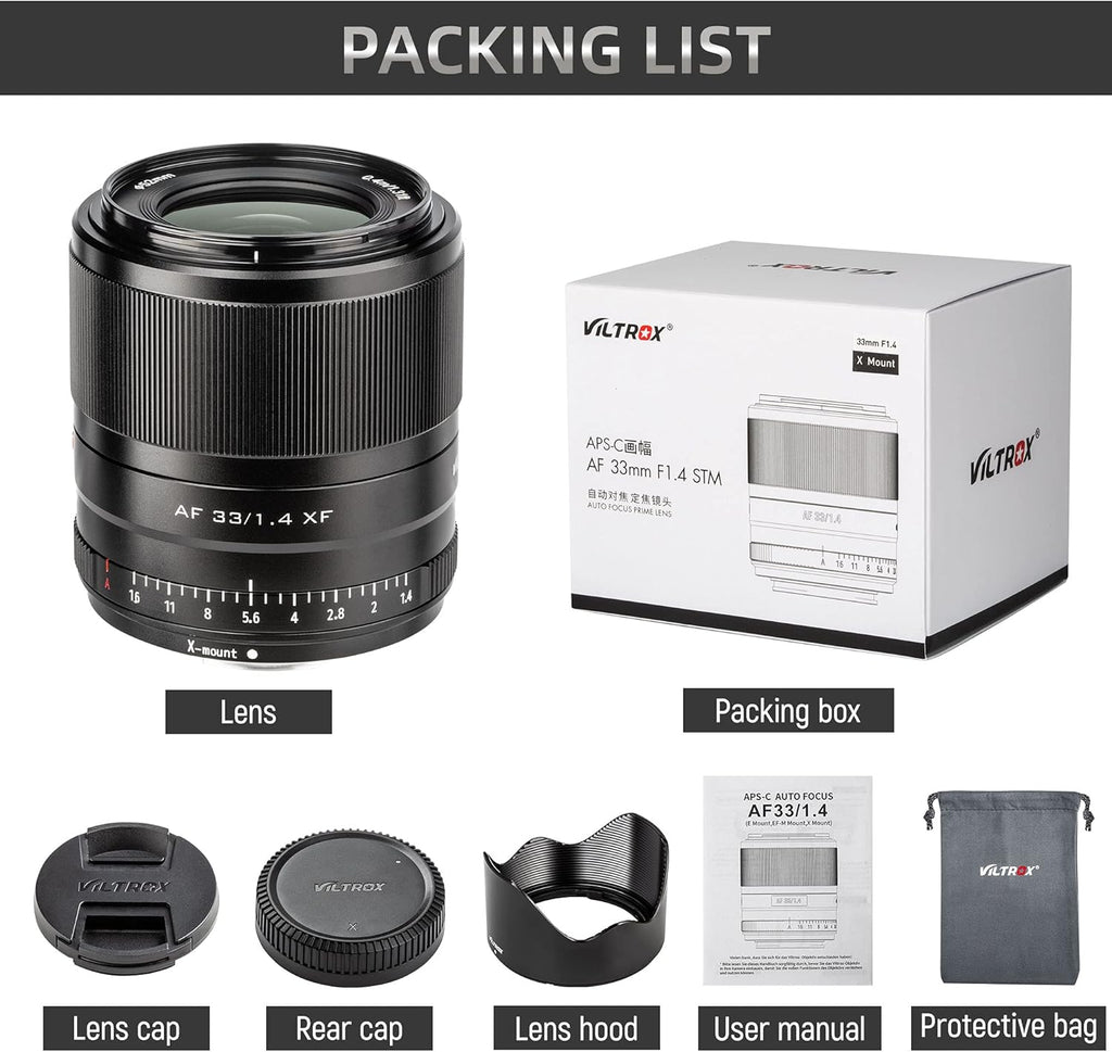 33mm F1.4 AF Auto Focus Lens for Fujifilm X Mount H945929