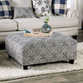 Ivory Navy Ottoman M922