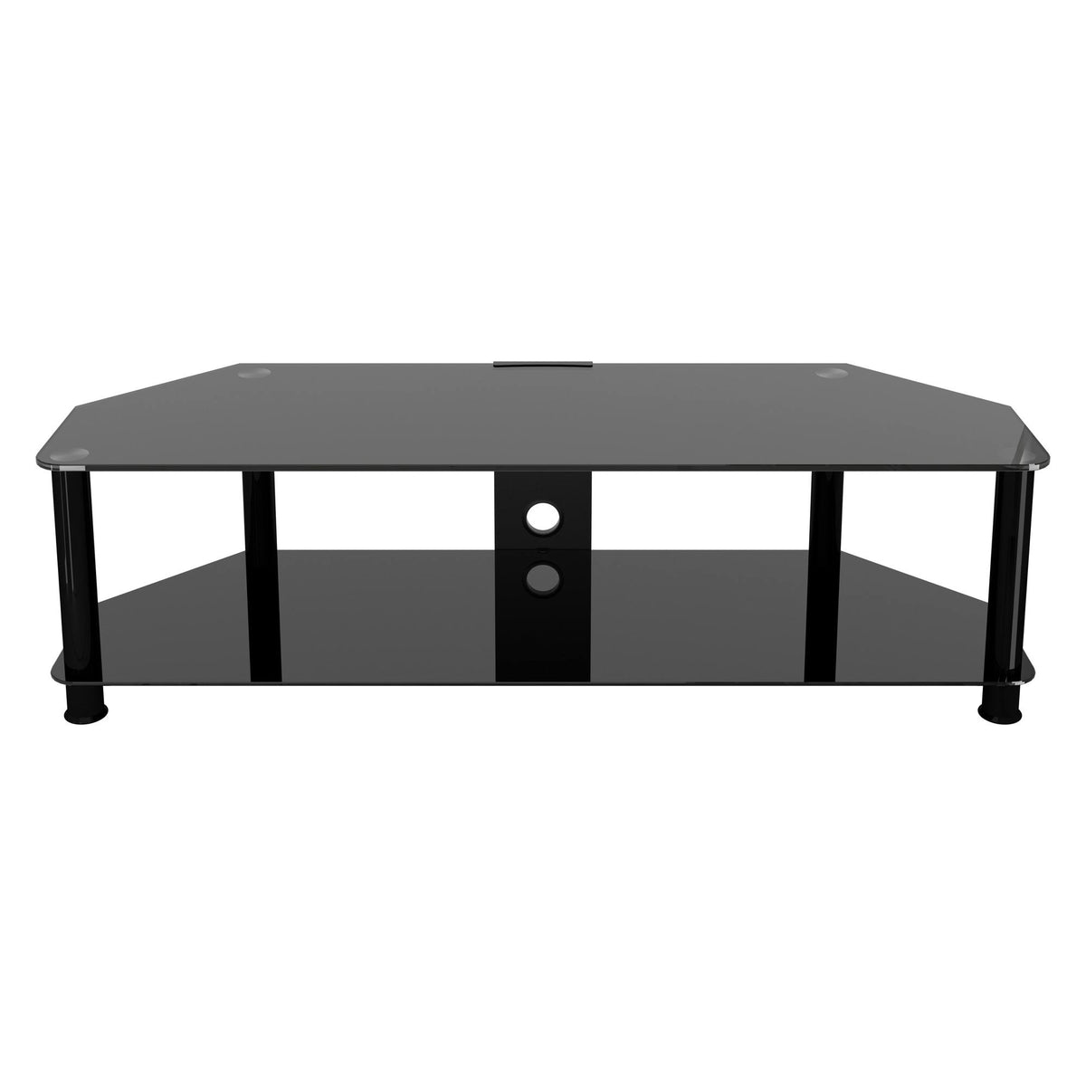 TV Stand with Cable Management, Black H401