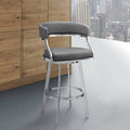 Brushed Stainless Steel Swivel Bar Stool A516