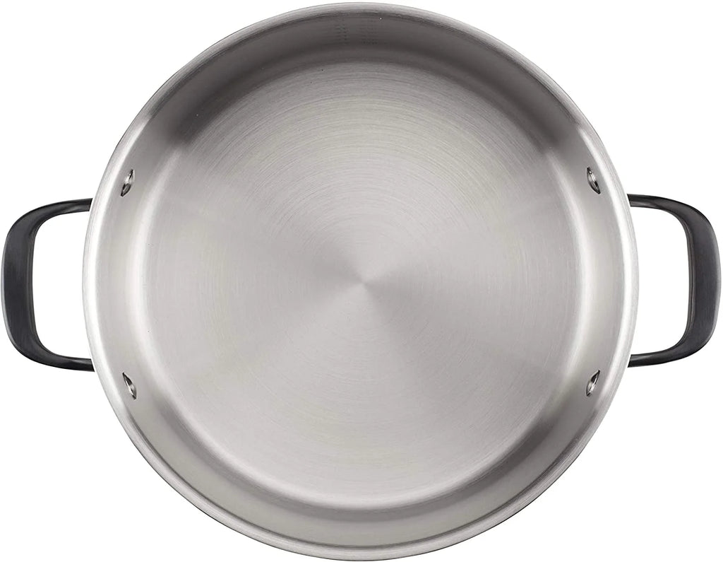 5-Ply Clad Stainless Steel Stock Pot with Lid, 8 Quart D2409