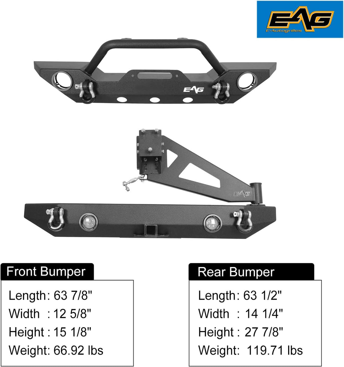 Front Bumper and Rear Bumper Combo Y534477