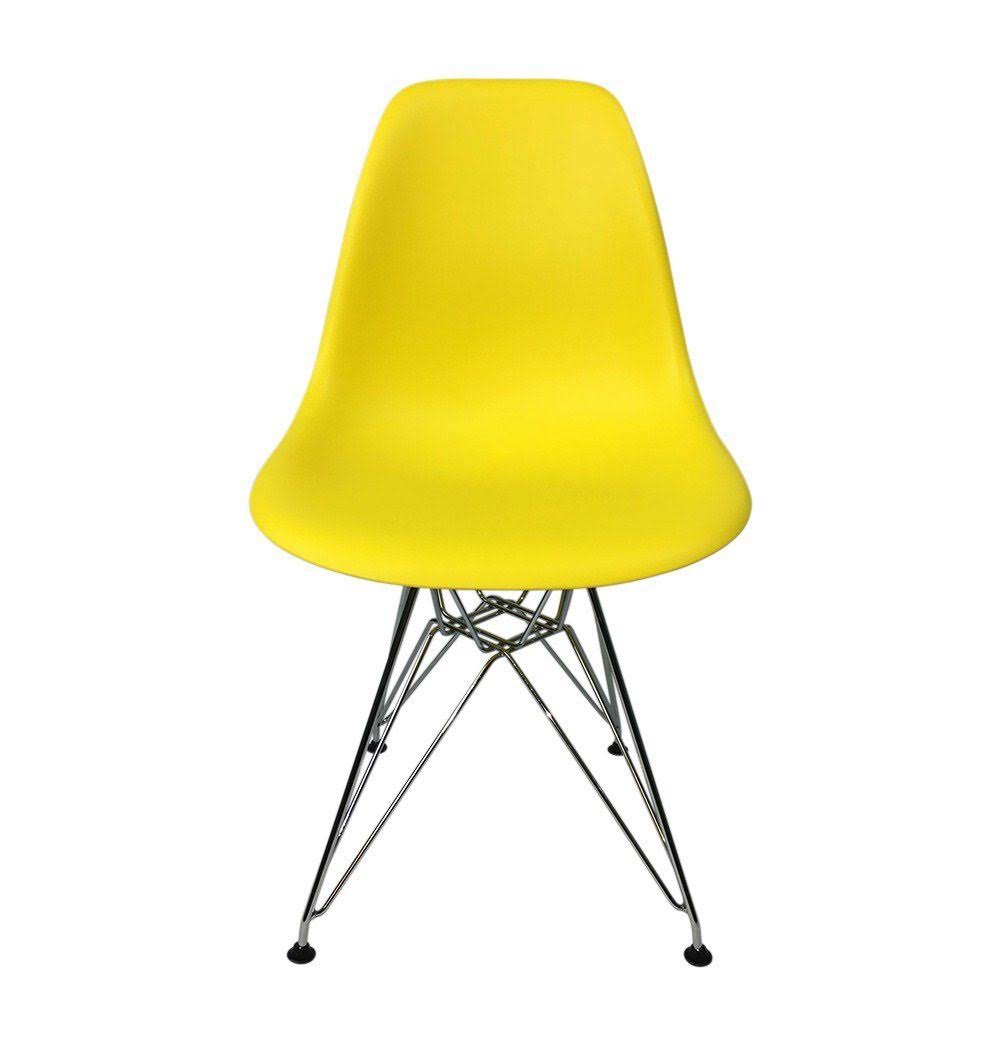 Dark Pink PP Eiffel Chair with Metal Legs O17240