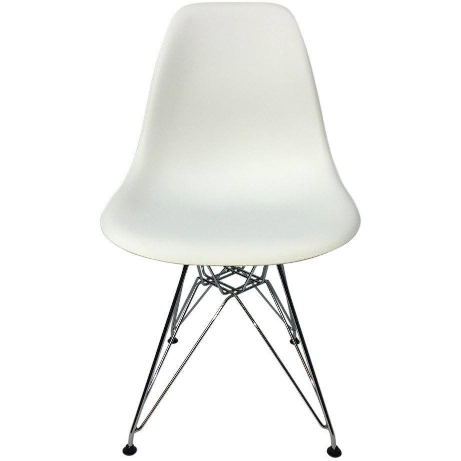 Dark Pink PP Eiffel Chair with Metal Legs O17240