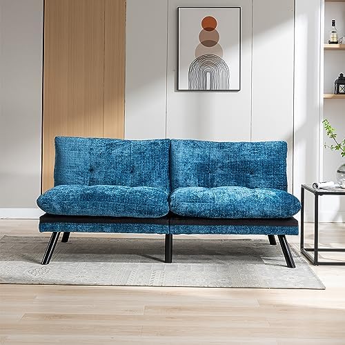 Black Velvet Convertible Sofa Bed H432282